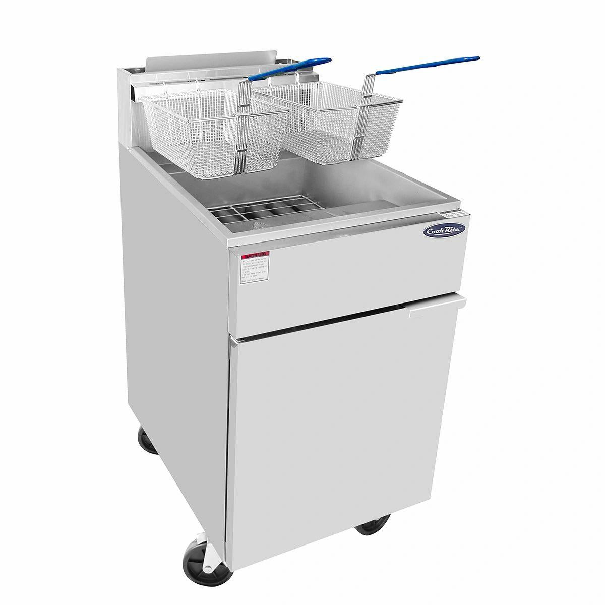 Atosa ATFS-75 Heavy Duty 75 LB Stainless Steel Deep Fryer - Propane