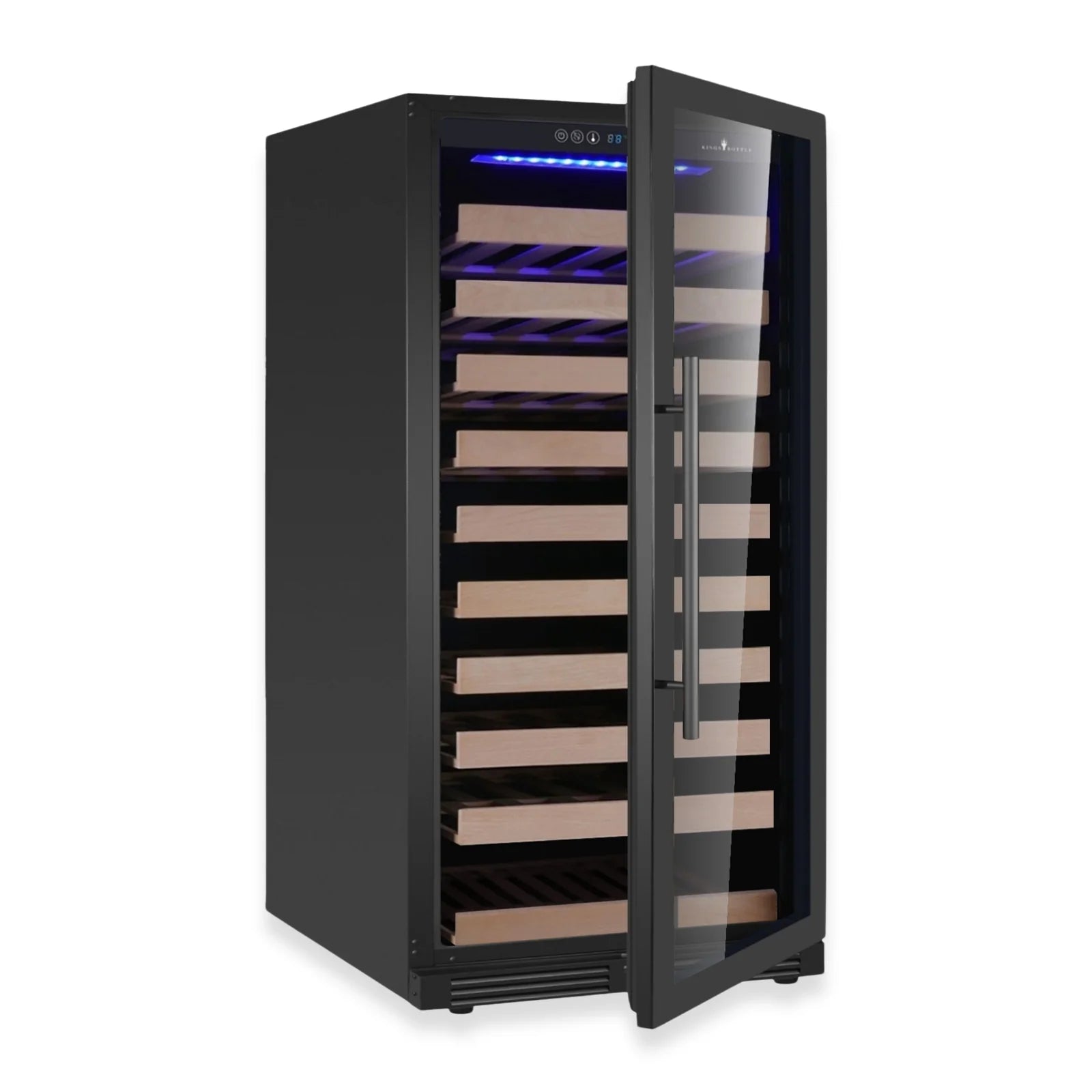 KingsBottle 47-Inch Height Single Zone Wine Cooler with Low-E Glass Door KBU265WX-FG RHH