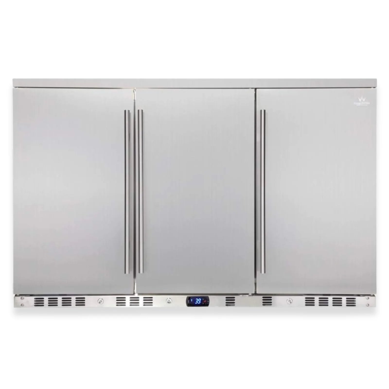 KingsBottle 53 Inch Solid 3-Door Outdoor Beverage Drinks Cooler KBU328ASD