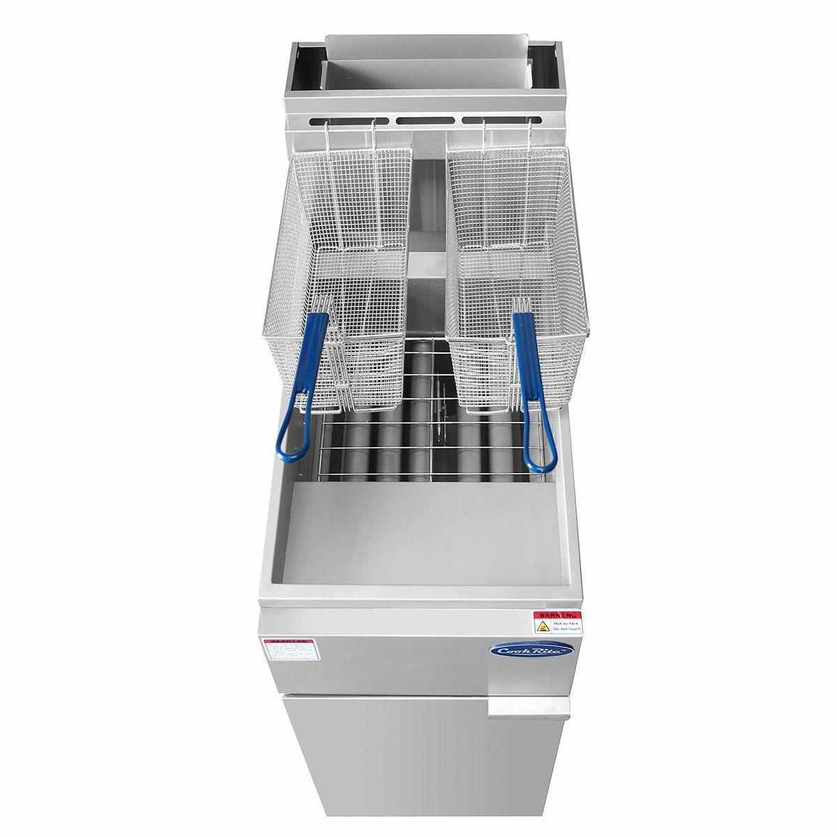 Atosa ATFS-40 Heavy Duty 40 LB Stainless Steel Deep Fryer - Propane