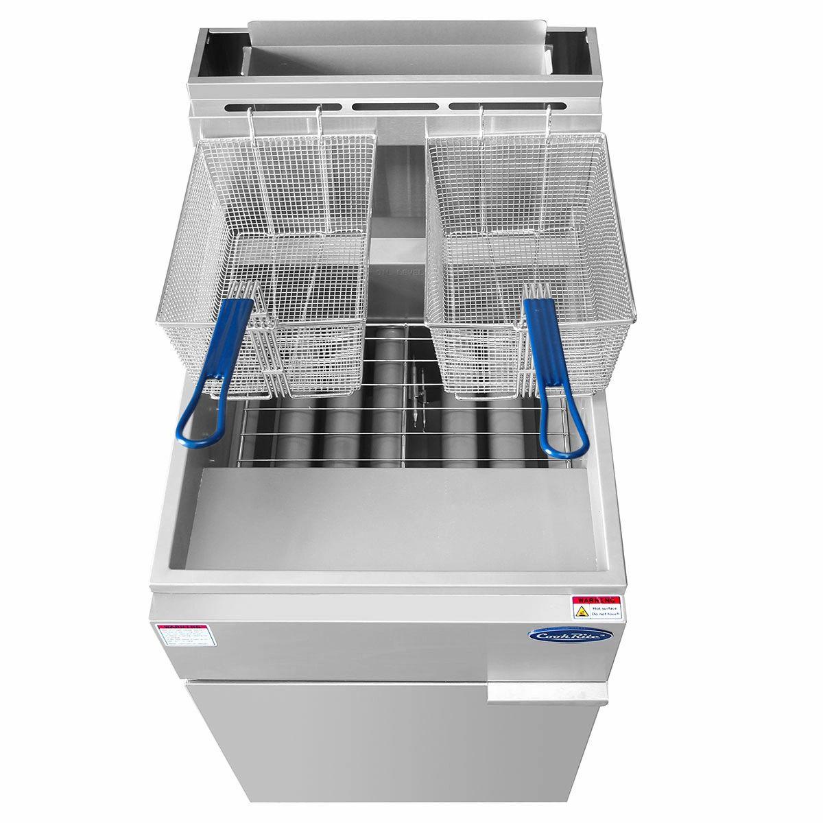 Atosa ATFS-75 Heavy Duty 75 LB Stainless Steel Deep Fryer - Propane
