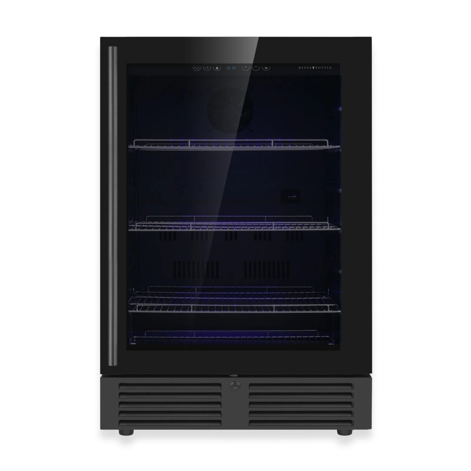 KingsBottle 24 Inch Under Counter LOW-E Glass Door Beer Fridge KBU145BX-FG LHH