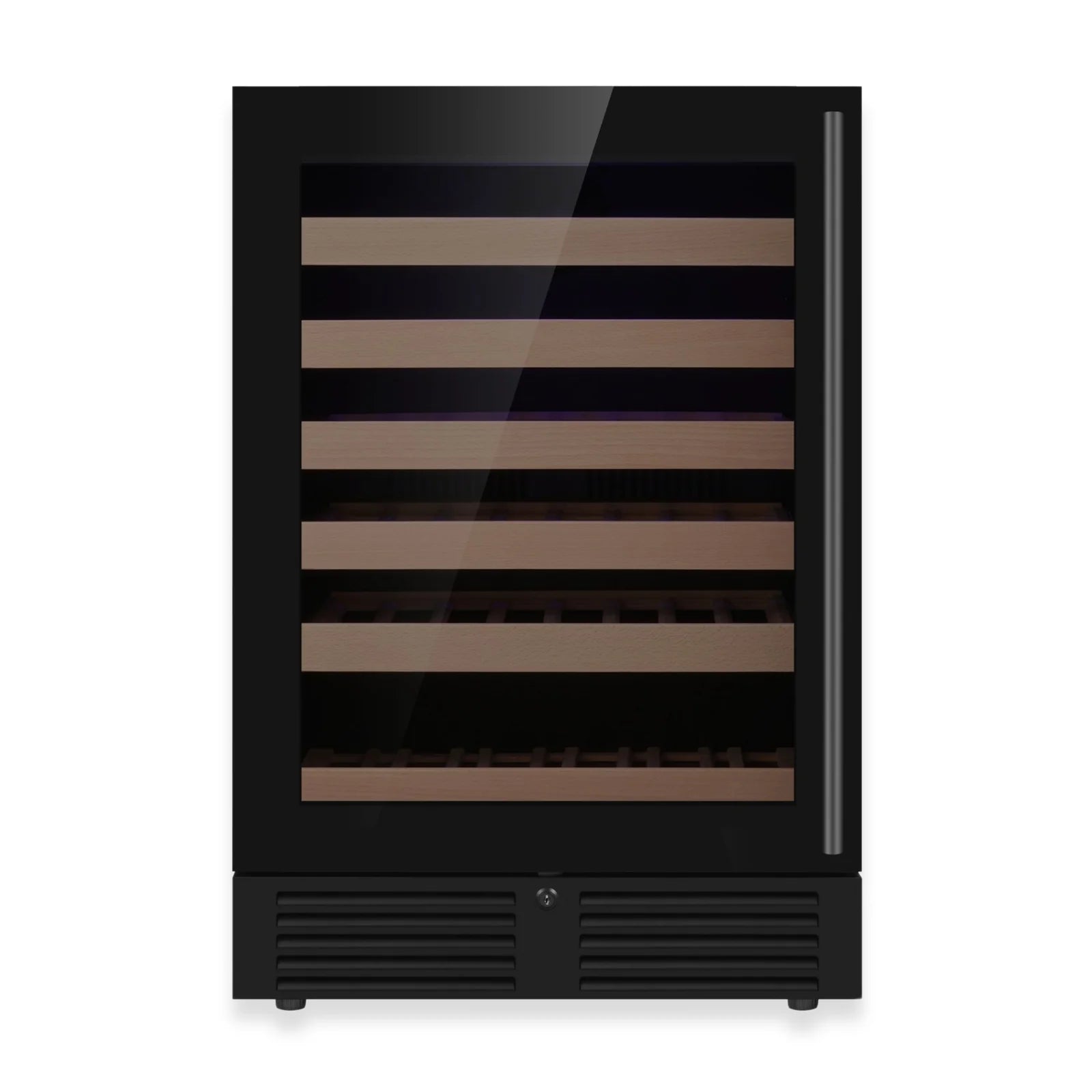 KingsBottle 24-Inch Under-Counter Single Zone Wine Cooler with Low-E Glass Door KBU145WX-FG RHH
