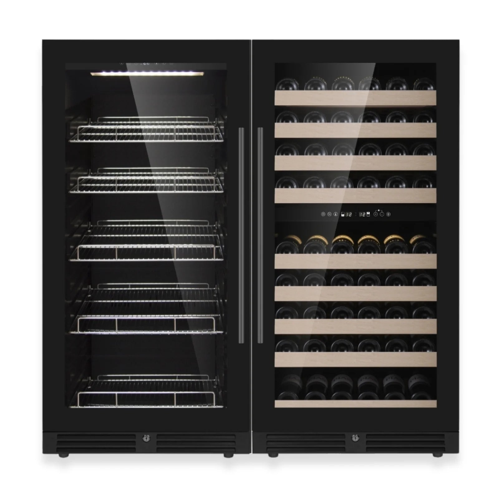 KingsBottle 47" High Wine & Beverage Refrigerator Combo with Triple Temp. Zones  KBU265BW3-FG