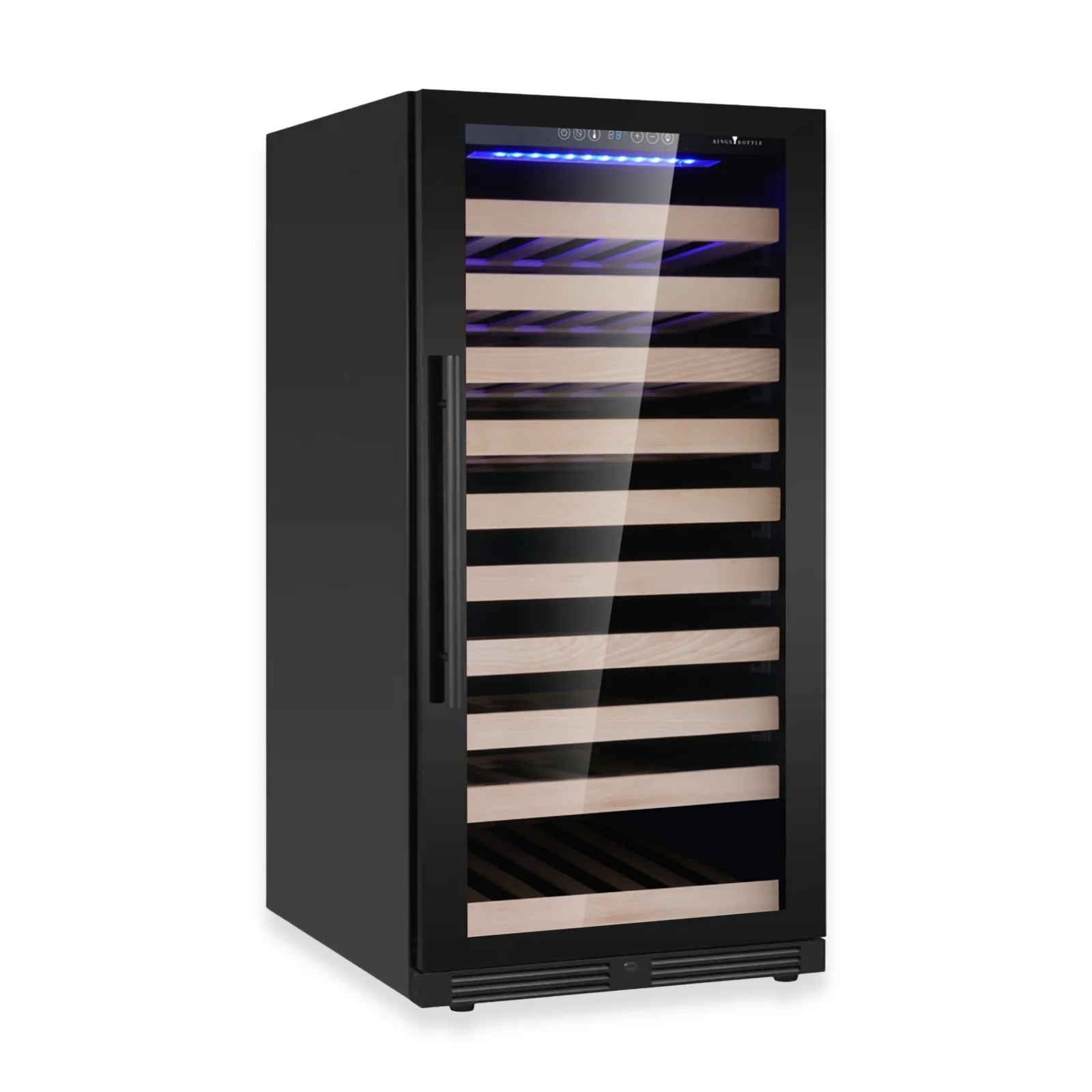 KingsBottle 47-Inch Height Single Zone Wine Cooler with Low-E Glass Door KBU265WX-FG RHH