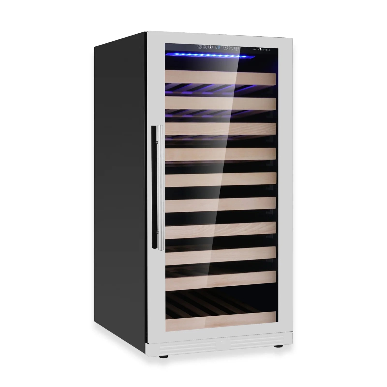 KingsBottle 47-Inch Height Single Zone Wine Cooler with Low-E Glass Door KBU265WX-FG RHH