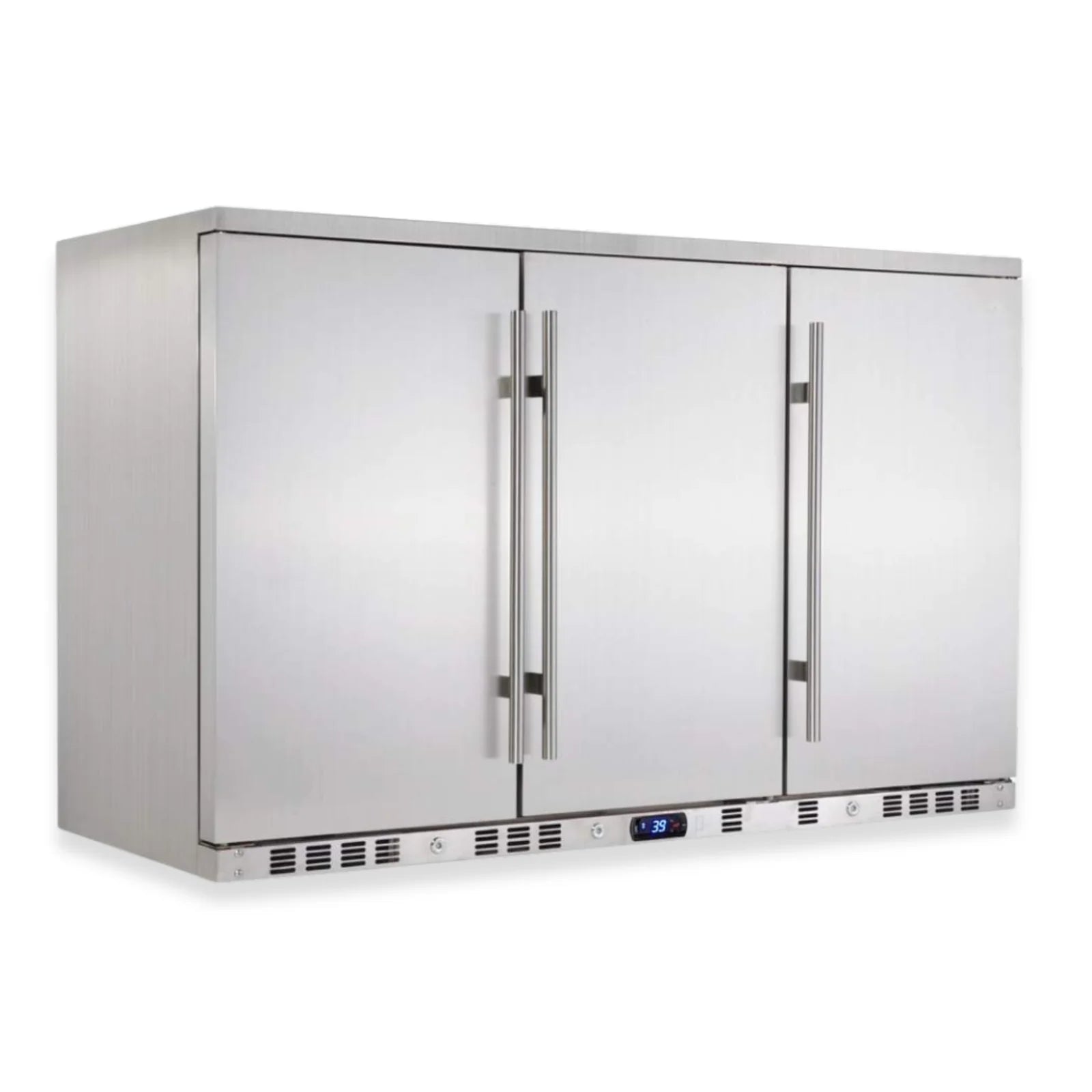 KingsBottle 53 Inch Solid 3-Door Outdoor Beverage Drinks Cooler KBU328ASD