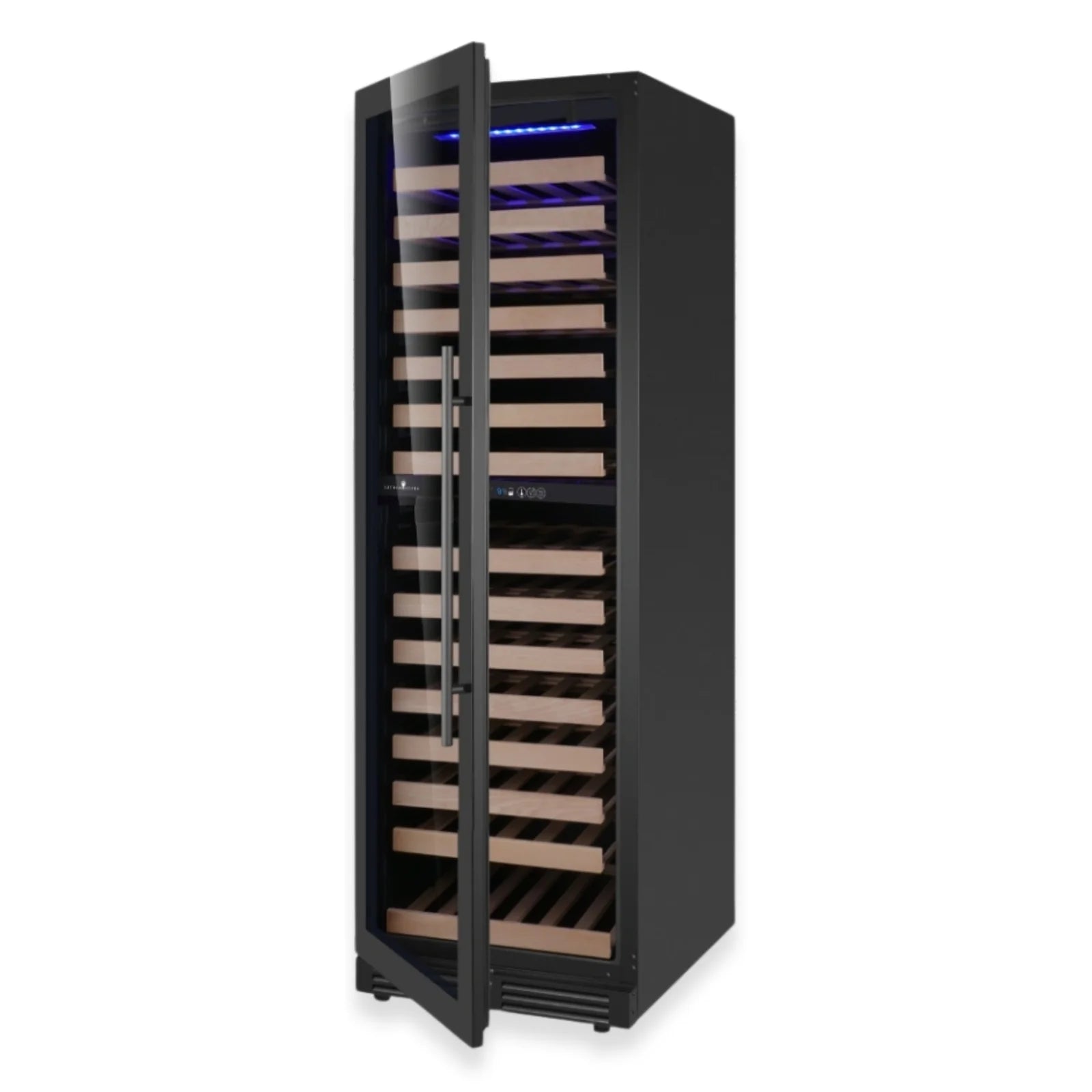 KingsBottle Tall Dual Zone Upright Wine Cooler | Low-E Glass & Silent Cooling KBU425DX-FG RHH