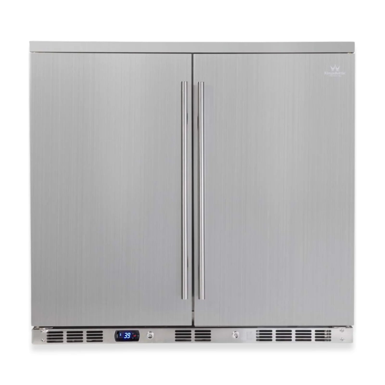KingsBottle 36 Inch Outdoor Beverage Refrigerator 2 Door For Home KBU56ASD