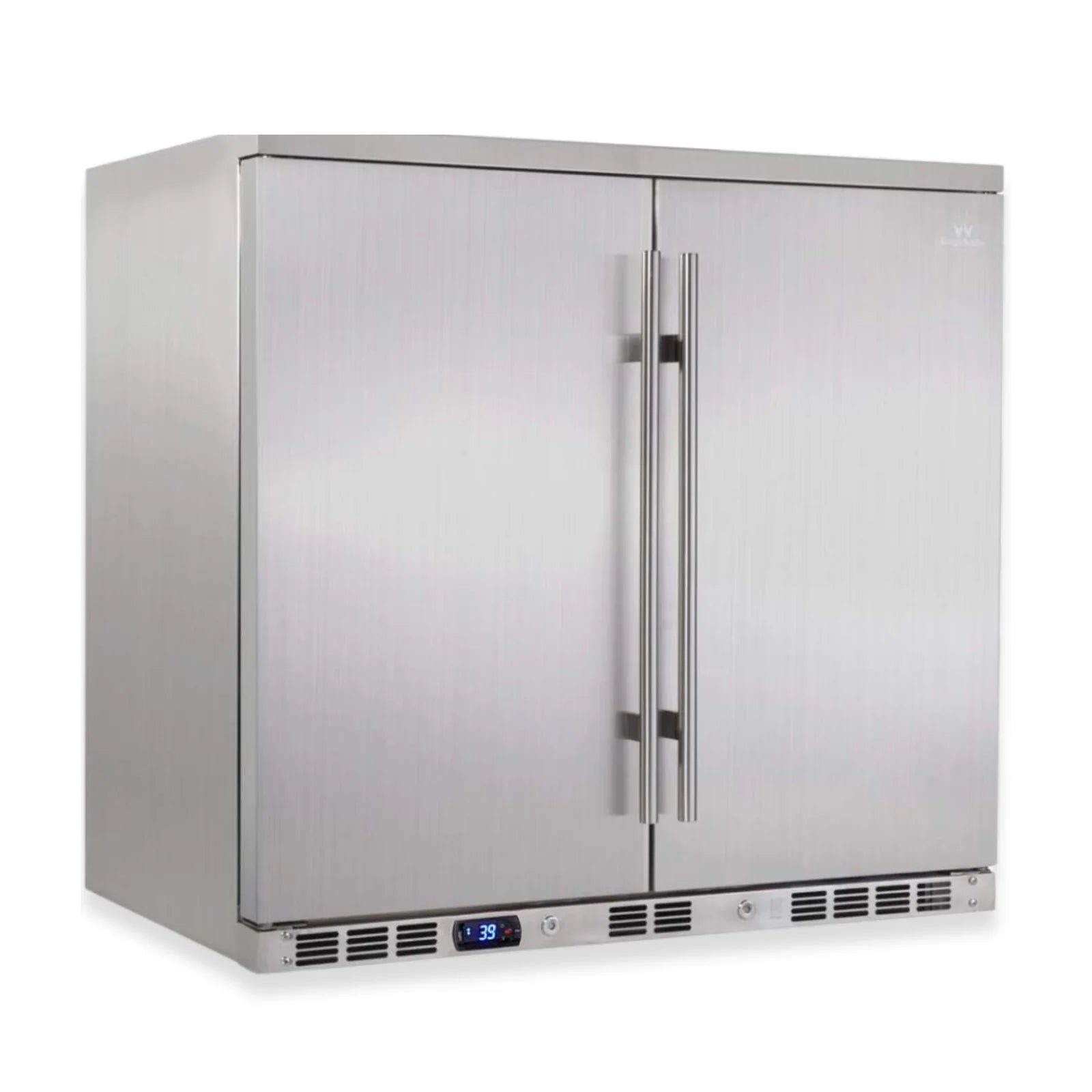 KingsBottle 36 Inch Outdoor Beverage Refrigerator 2 Door For Home KBU56ASD